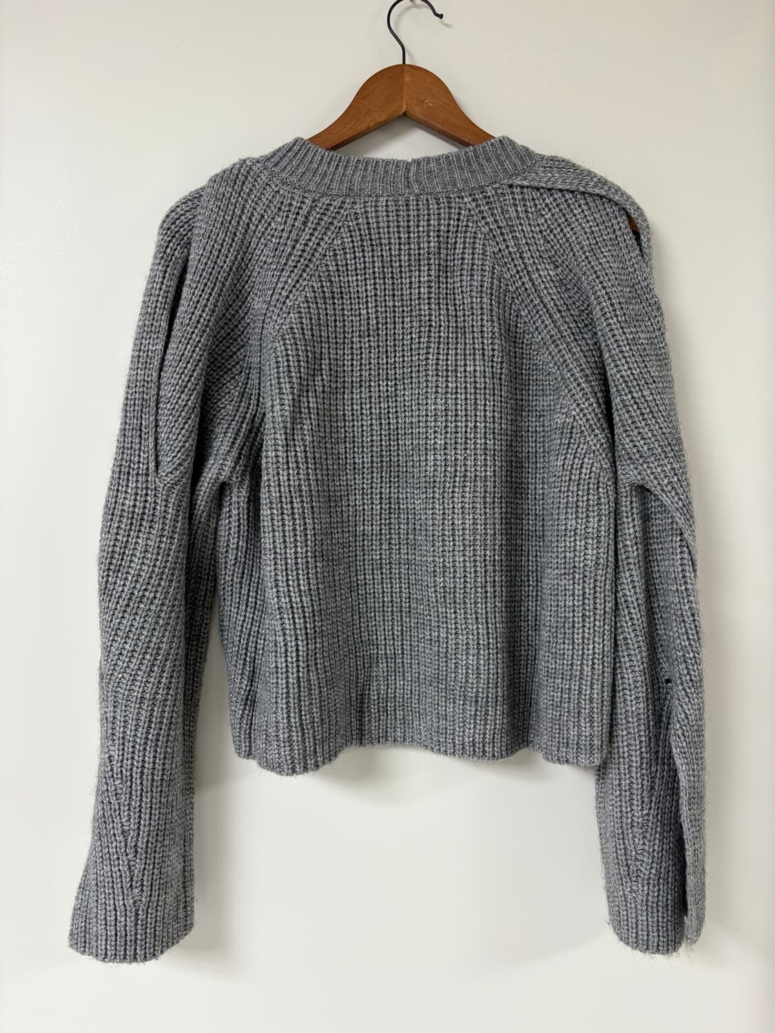 MSGM 꽈배기 트임 골지 니트 가디건 상품이미지2