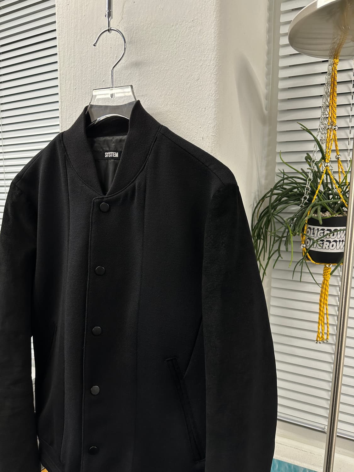 시스템 가죽 울 블루종 95 상품이미지3