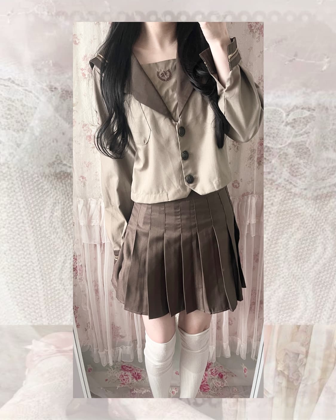 Vintage brown JK sailor school uniform 상품이미지6