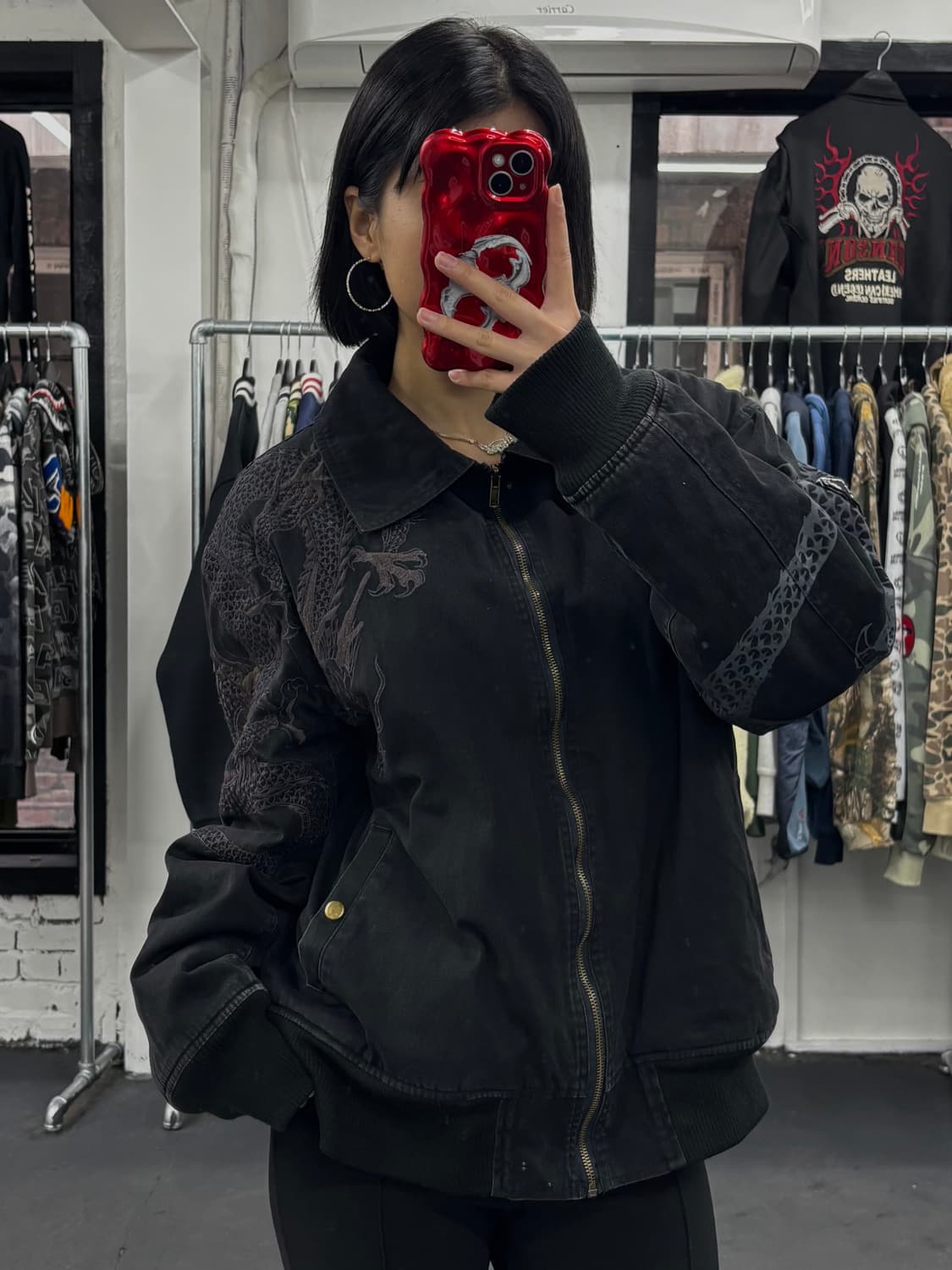 카라쿠리 타마시 오리엔탈 드래곤 워크자켓 상품이미지4