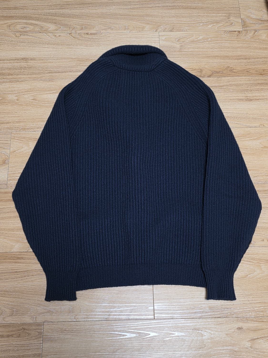 44size택포80만)25fw윌리엄로키 캐시미어 숄카라 가디건 네이비 상품이미지6