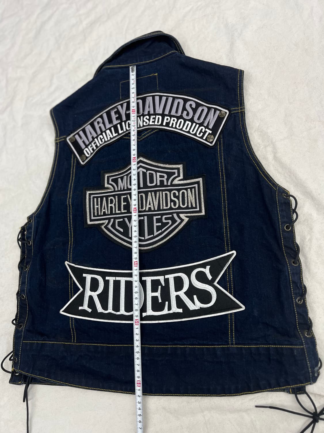 할리 찐청워싱 포인트 청조끼  상품이미지6