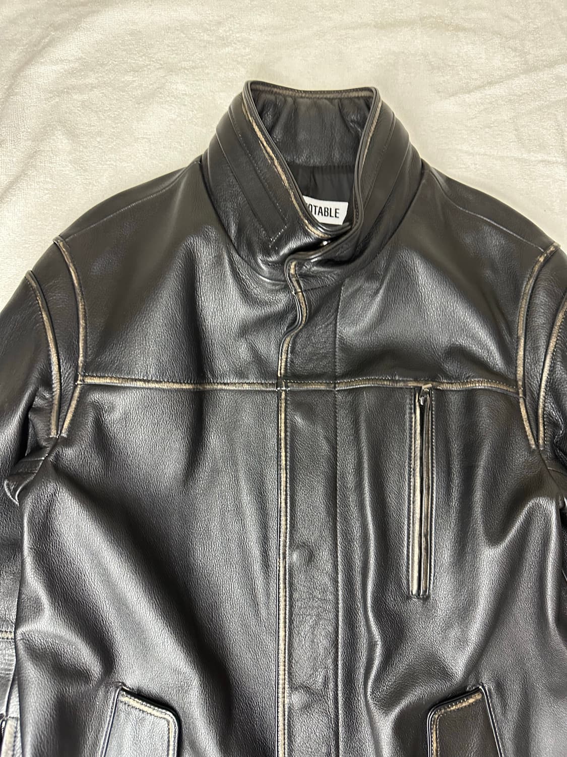 스튜디오테이블 소가죽 코트 상품이미지2