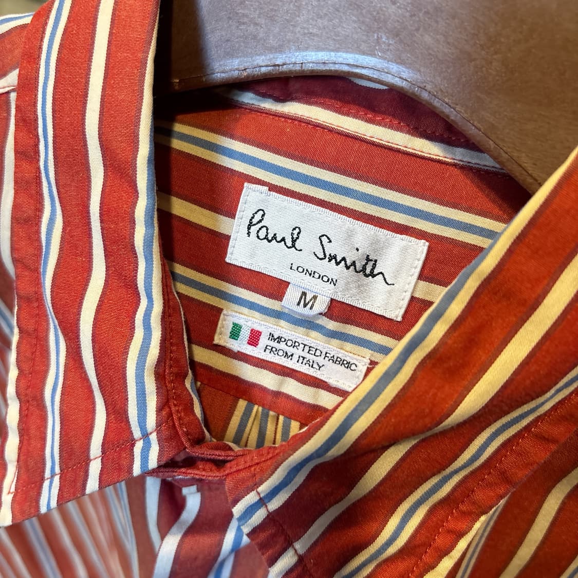 폴스미스 멀티 스프라이프 셔츠 롱 라인 디테일 오렌지 상품이미지7