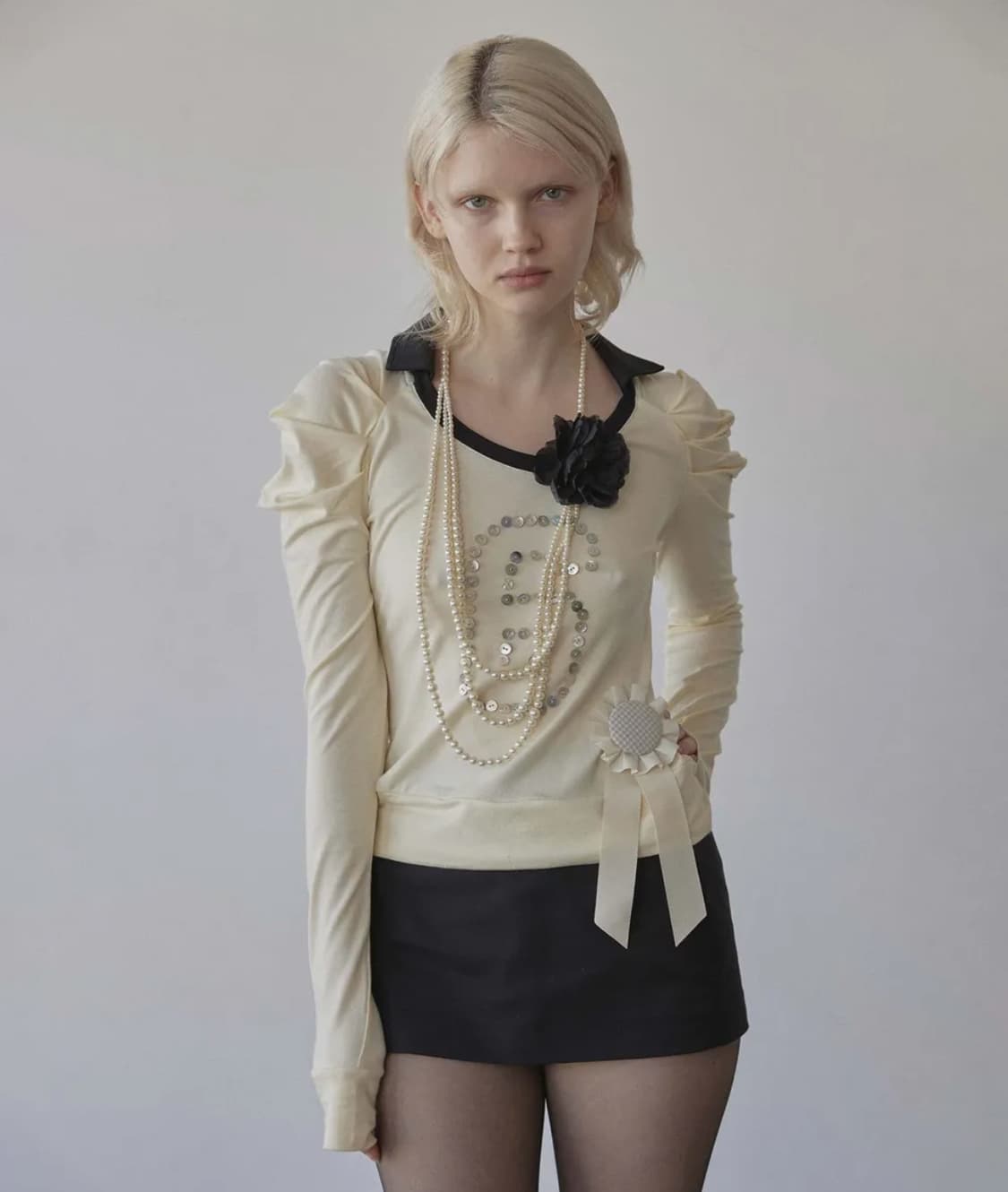 스컬프터 Good Girl Collar Tee Butter (S) 상품이미지1