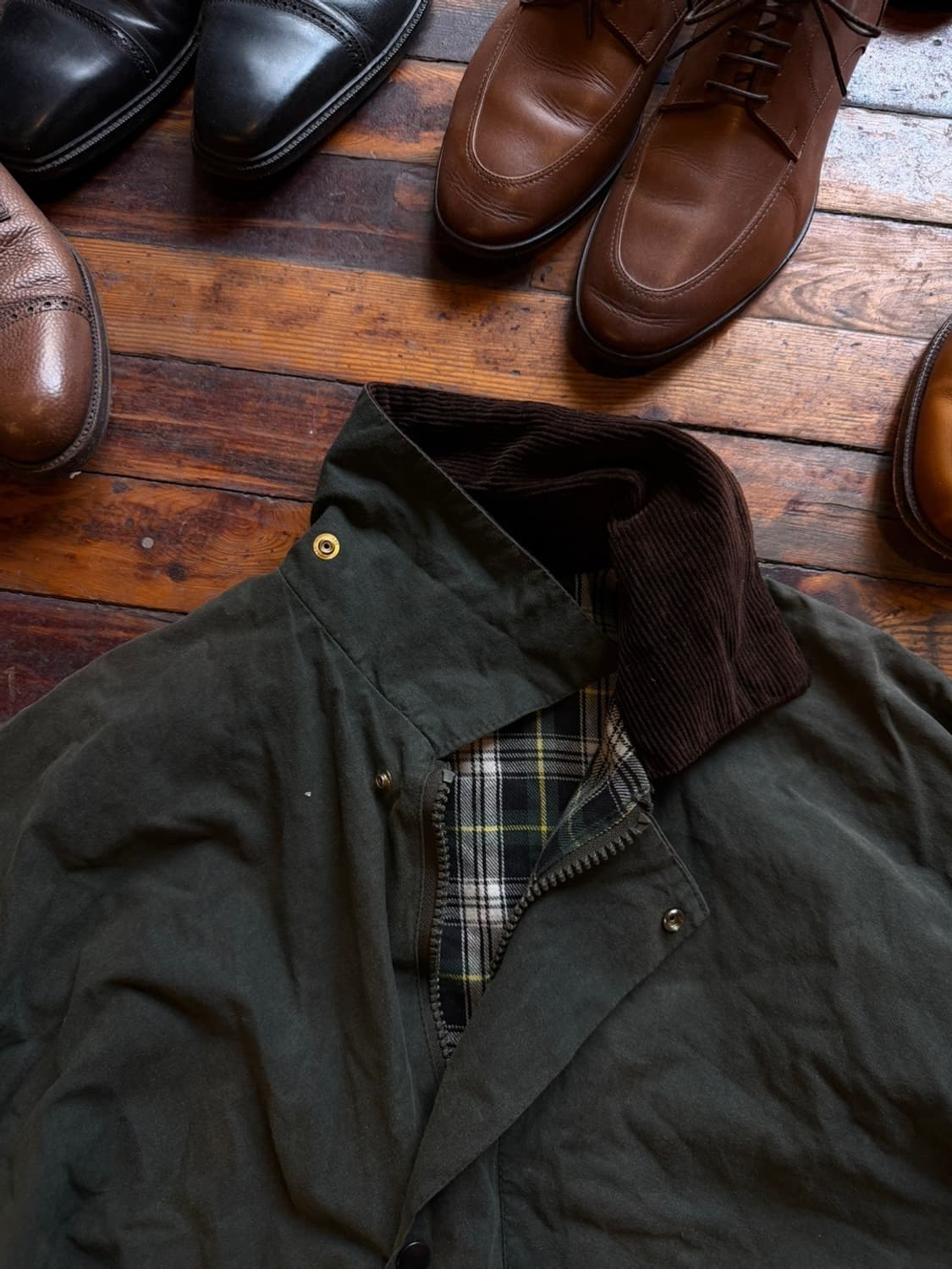 브리티시 왁스 아웃도어 자켓 100~105 상품이미지6