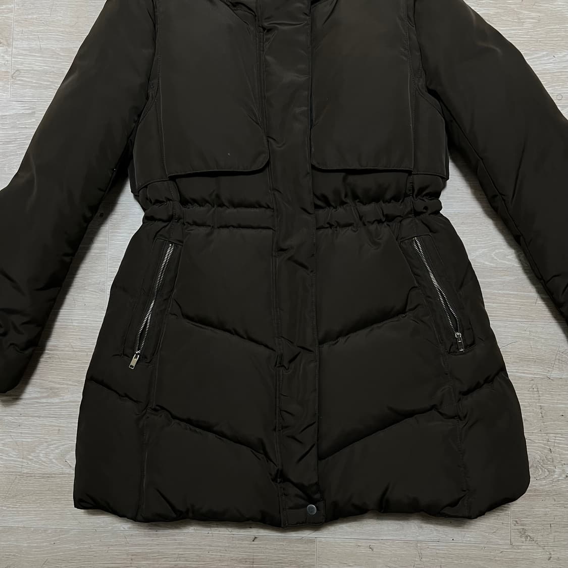 LYNN 린 여성 프리미엄 덕다운 하이넥 롱패딩 점퍼 [브라운] 2사이즈 상품이미지3