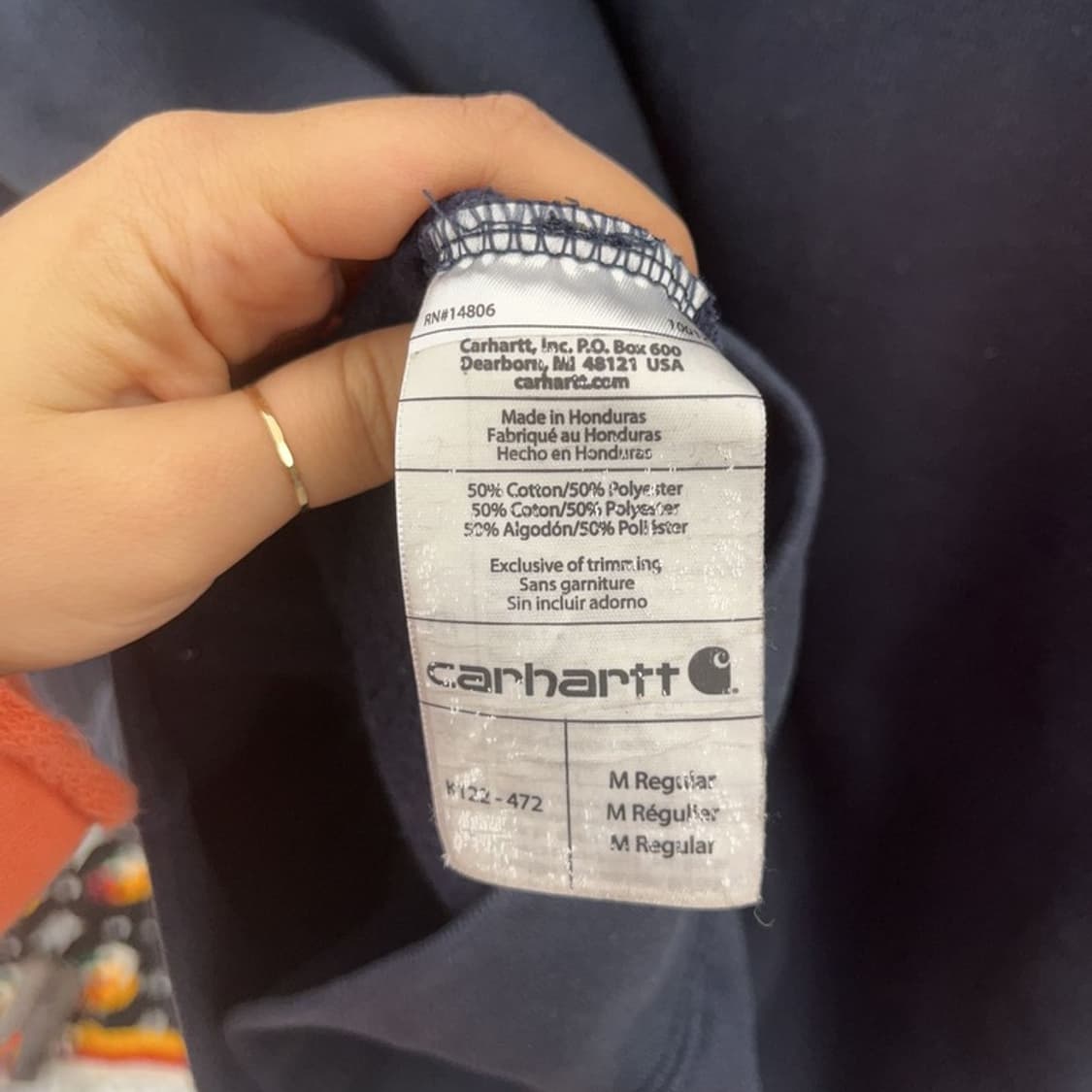 칼하트 빈티지 베이직 오리지날 핏 기모 후드집업 M C06852 상품이미지6