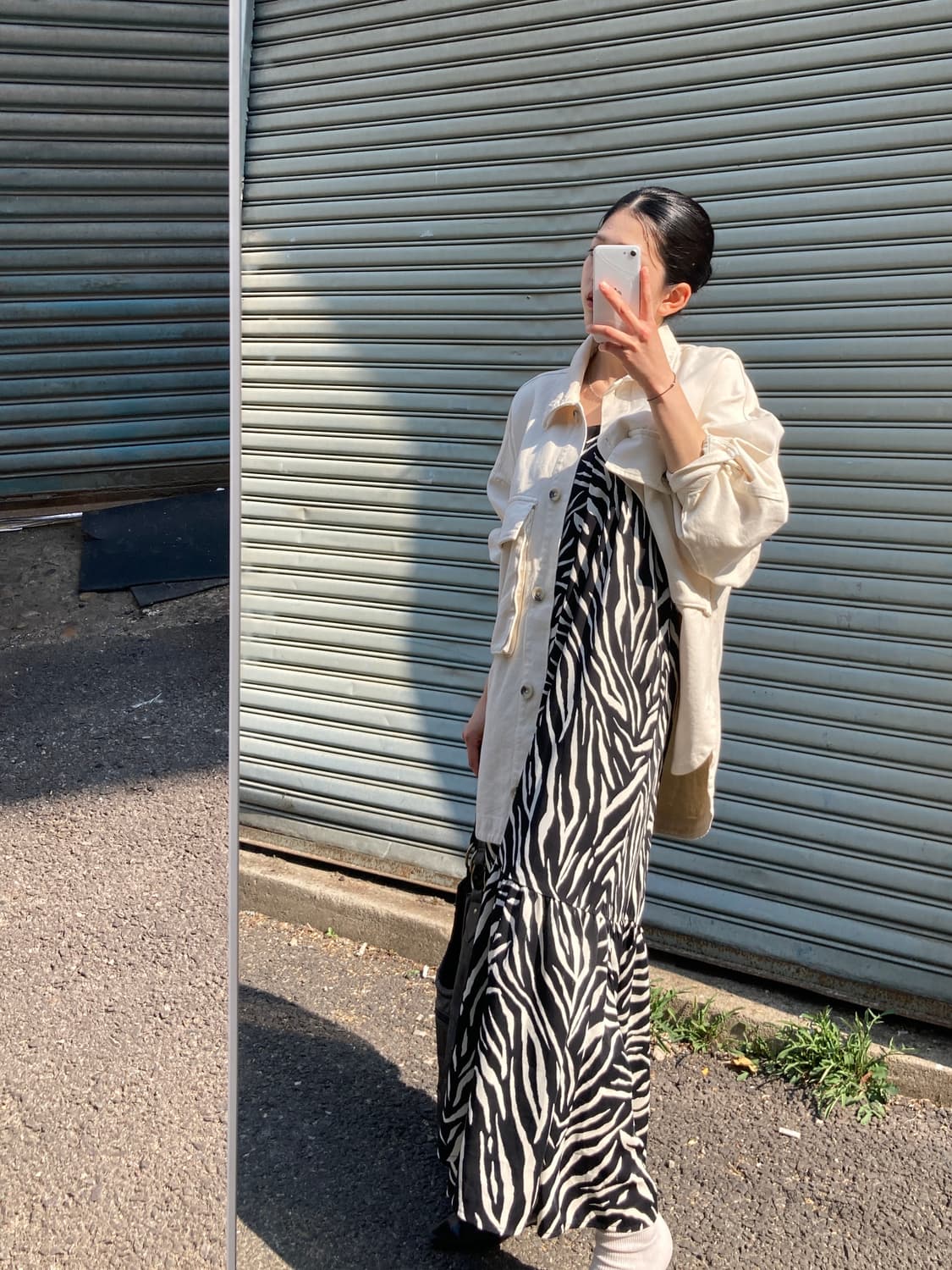 GRL 지브라 패턴 스트랩 원피스 상품이미지4