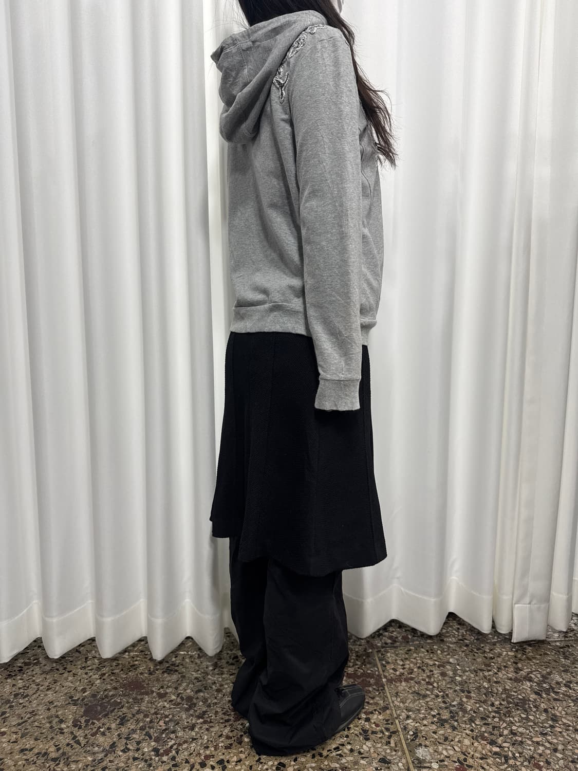 design patch hood twoway zipup 상품이미지6