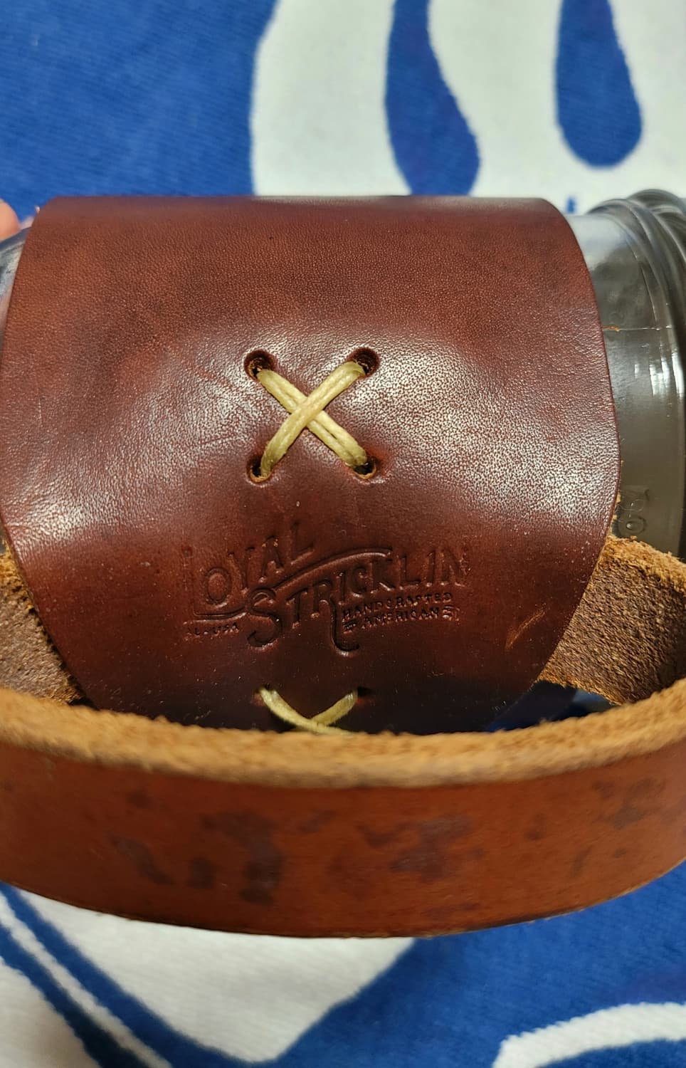 미국산 핸드크레프트 가죽 볼 휴대용 유리컵 상품이미지5