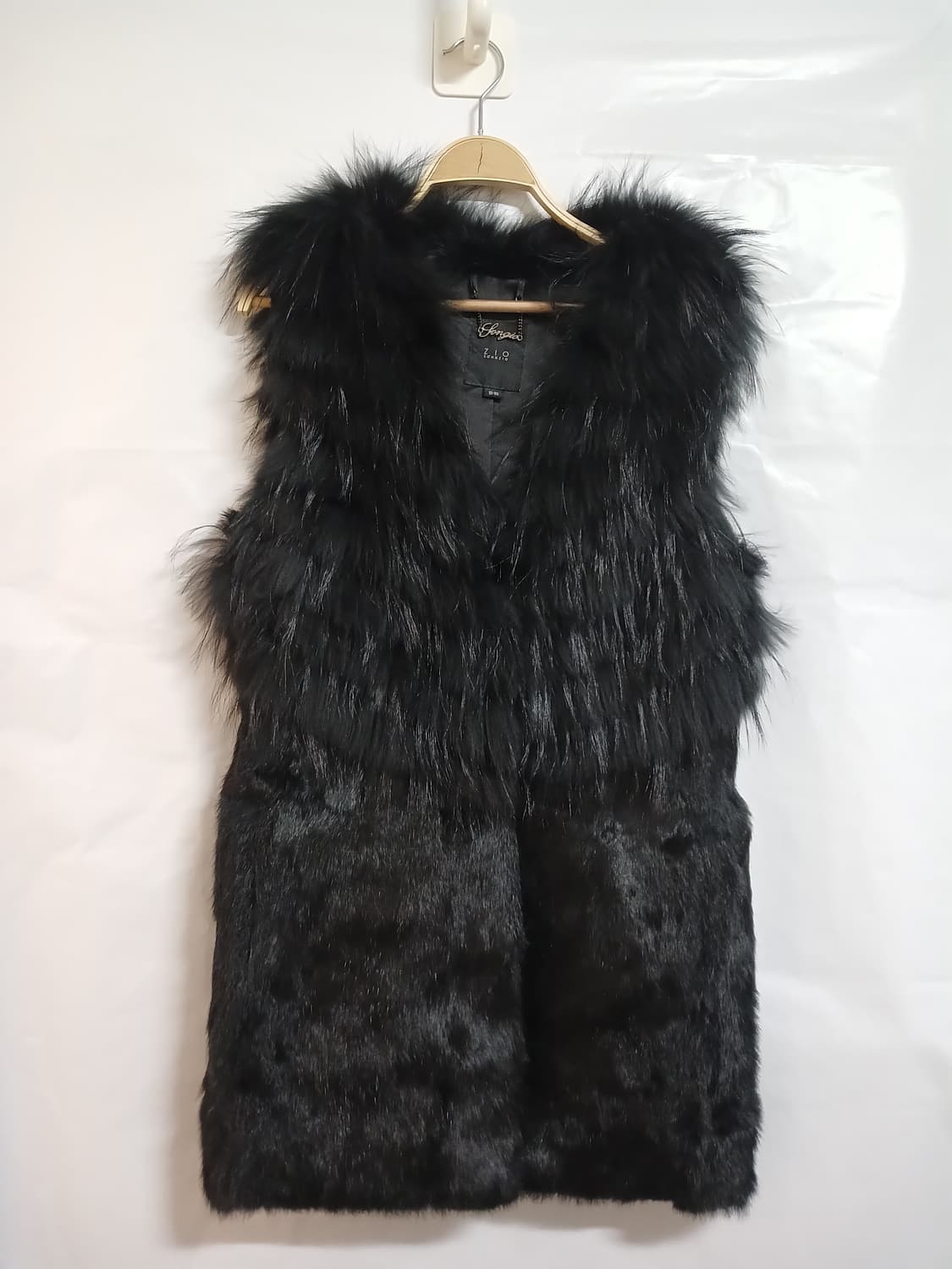 (77)지오송지오 여성 라쿤퍼 베스트 상품이미지1