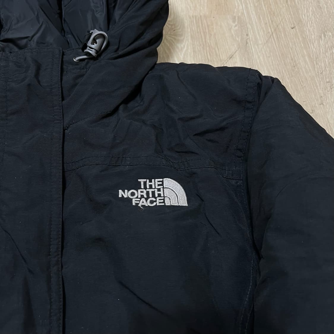 노스페이스 로고 구스다운 후드 패딩 L/90  상품이미지3