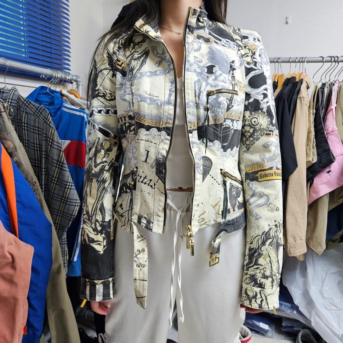 로베르토까발리 코튼 라이더 자켓 N335 hp3143 상품이미지2