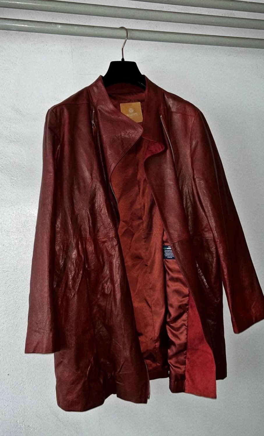 Italy high neck leather coat 상품이미지2