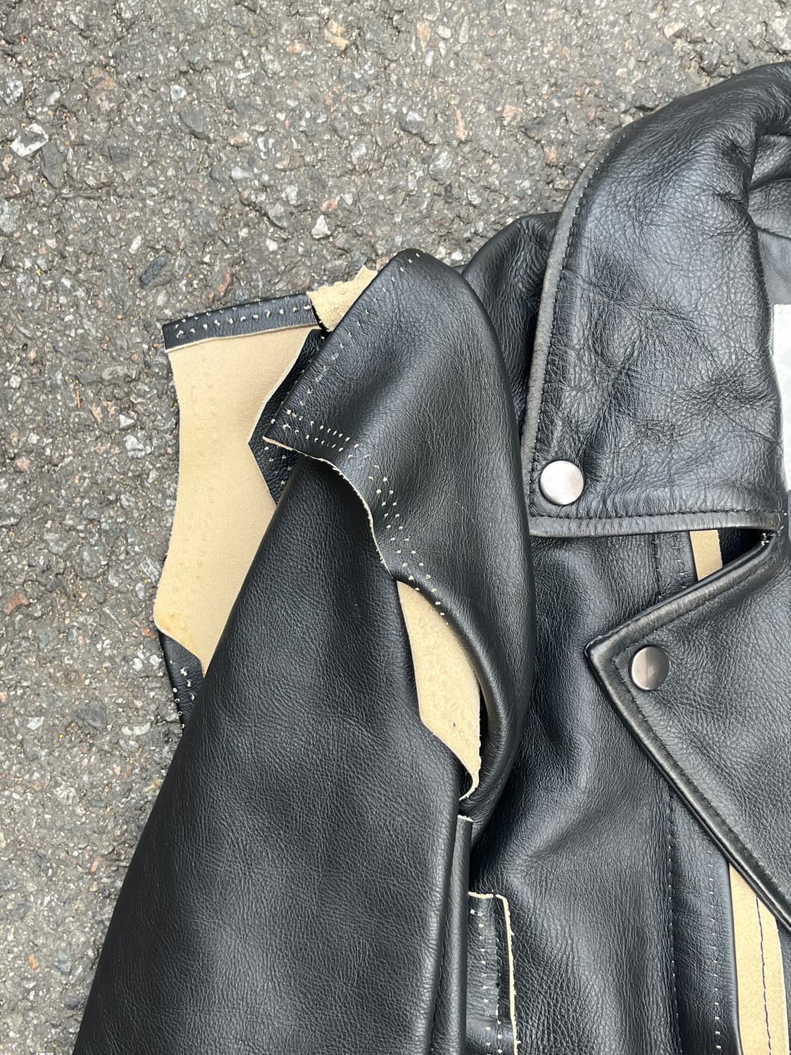 2014 메종 마르지엘라 x H&M 레더 자켓 상품이미지3