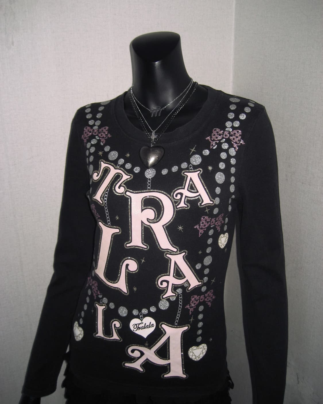 트랄라라 TRALALA 글리터 프린팅 롱슬리브 탑 히메갸루 상품이미지7