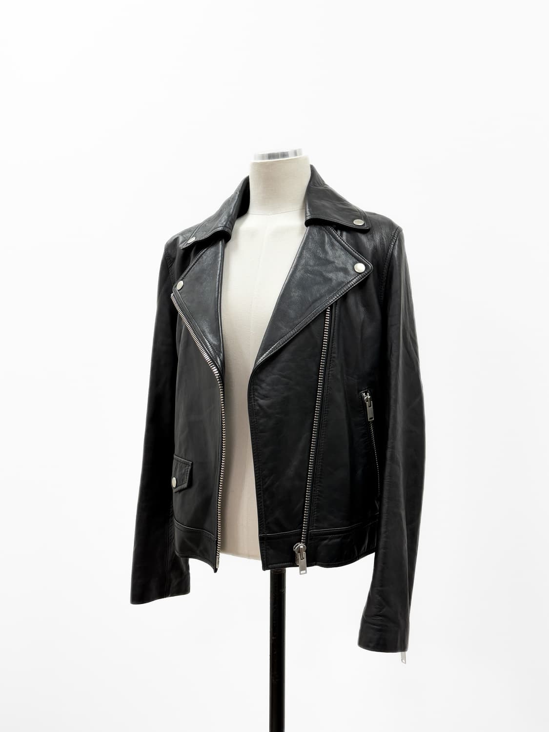 Beaker 램스킨 디테처블 카라 바이커 자켓 상품이미지2