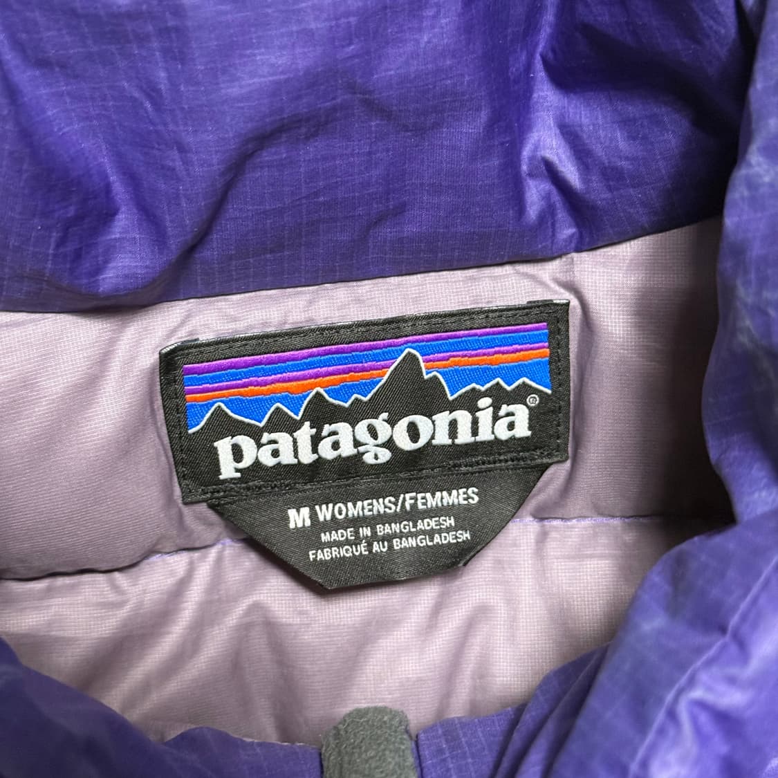 M 파타고니아 여성용 구스다운 퍼플 경량패딩 상품이미지4