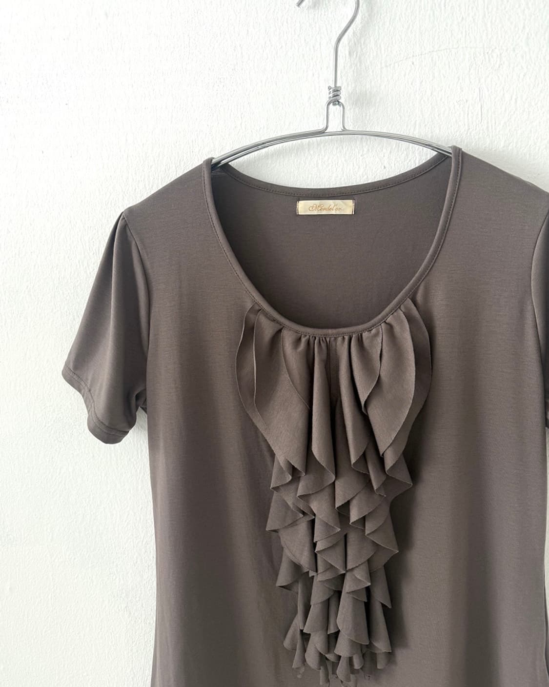 Dark Brown Ruffled Mini Dress 상품이미지8