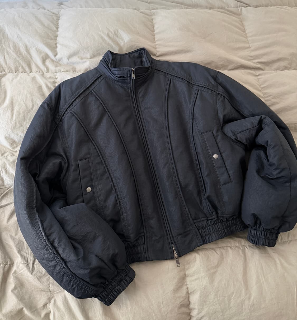 엘무드 벌키 크롭 봄버자켓 48 상품이미지1