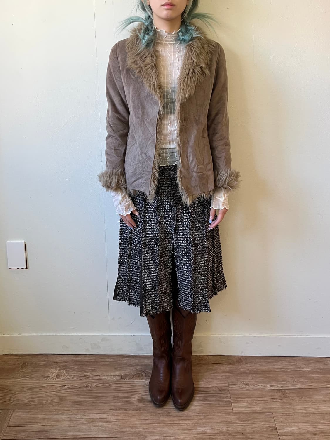 CECIL Mc BEE 코코아 퍼 자켓 상품이미지8