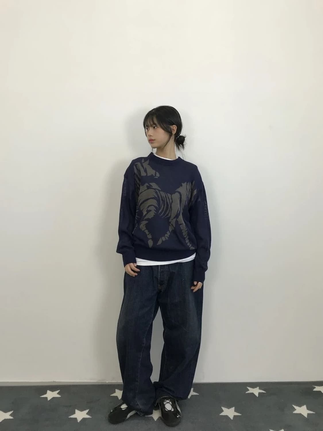 Raika Zebra Graphic Knit Sweater 상품이미지1