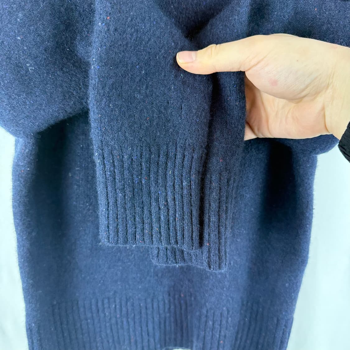 S) 타미힐피거 우먼스 울 라운드 니트 네이비 상품이미지4