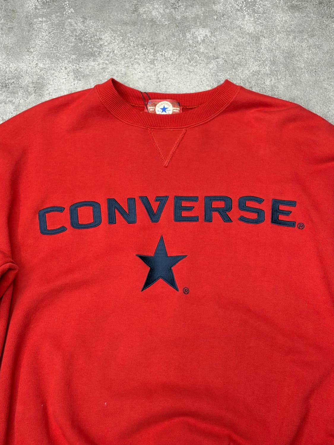 90-00s 컨버스 레드 스타 로고 맨투맨 상품이미지2