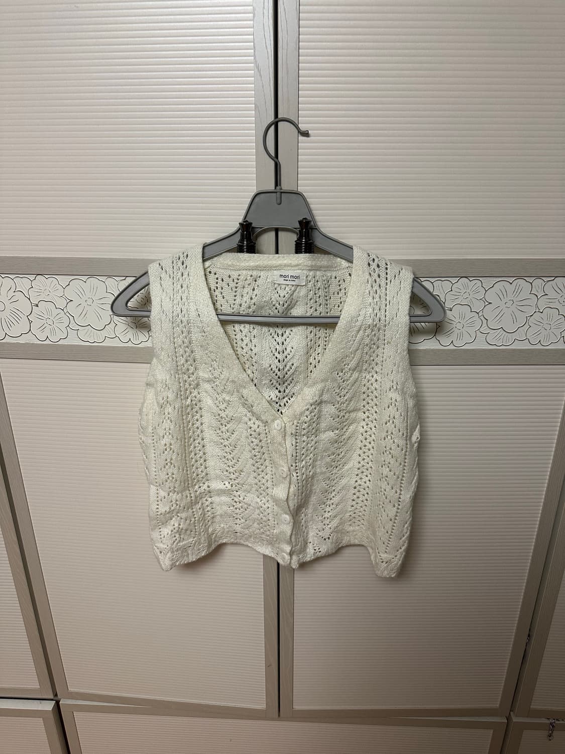 급처(착샷O) 빈티지 아이보리 니트 베스트 모리걸st 상품이미지3