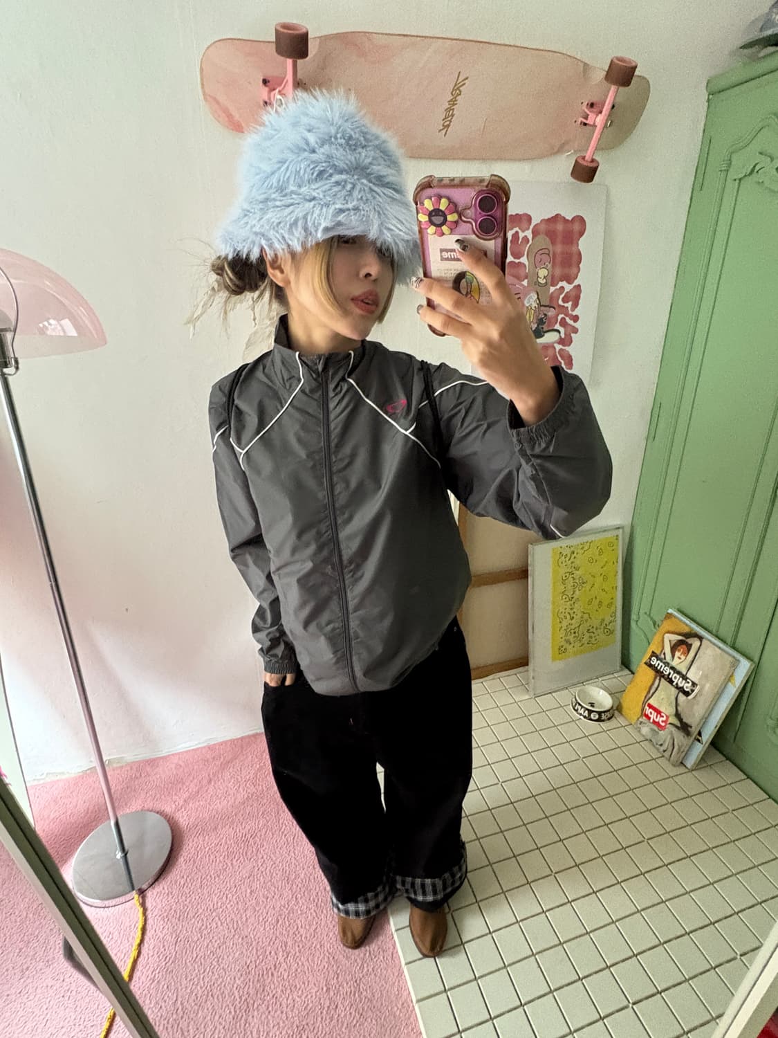 오클레 그레이핑크 바람막이 상품이미지1