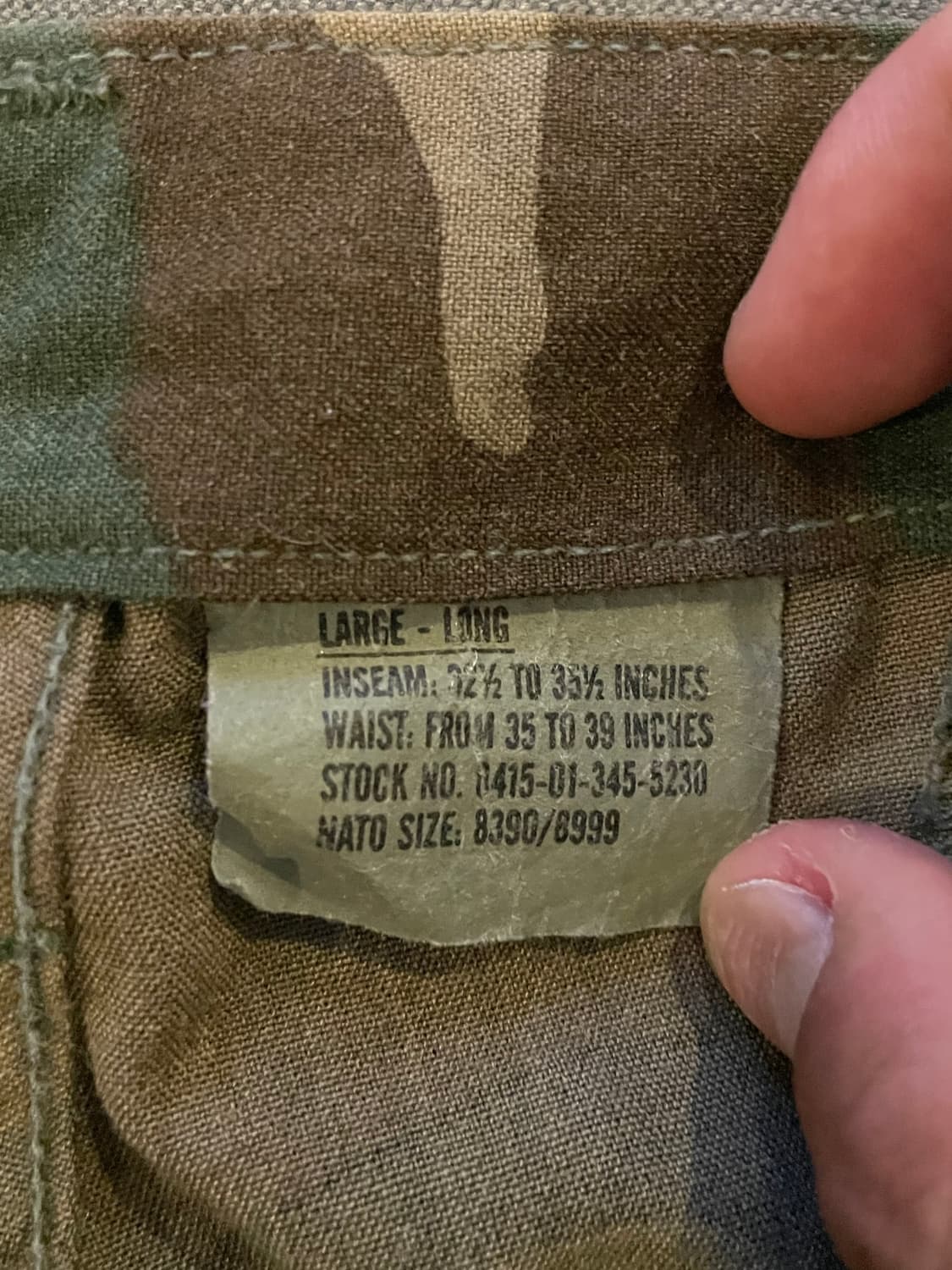 us army 오리지널 에어크루 카모 카고 팬츠 L/L 상품이미지2