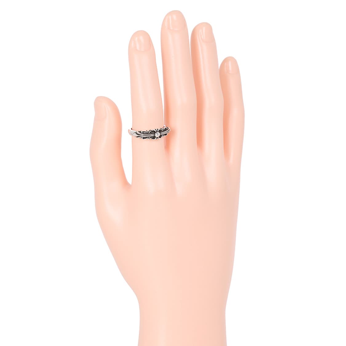 크롬하츠 베이비 플로랄 링 커프링 실버반지 보증서 19호 상품이미지4