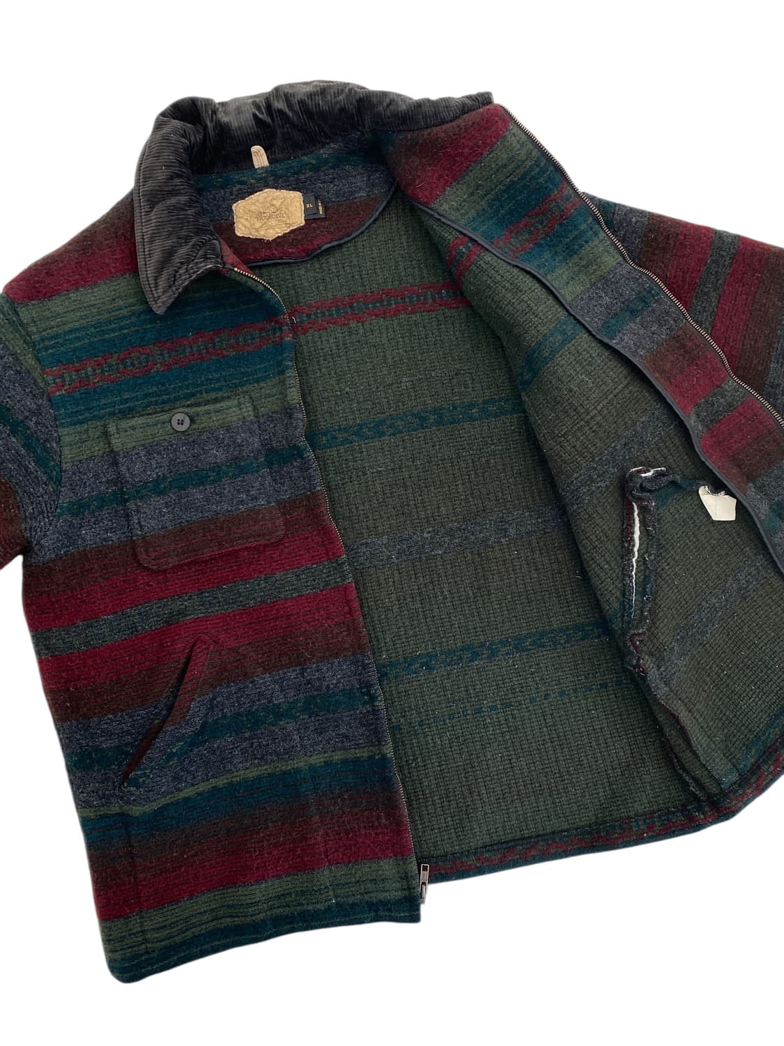 8-90‘s 울리치 블랭킷 스트라이프 울 자켓 상품이미지8