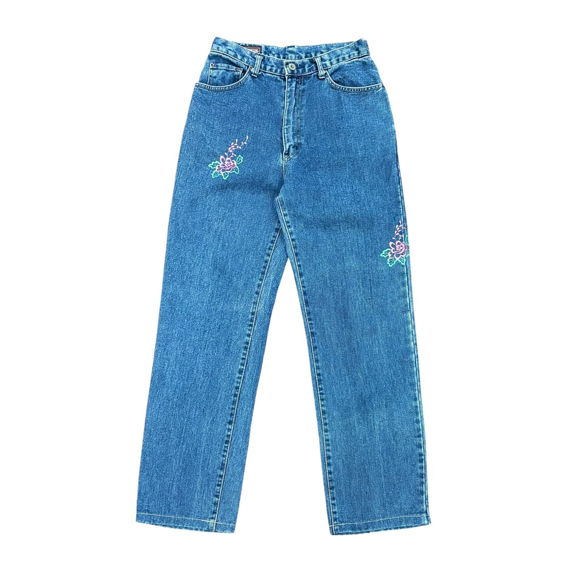 (30) 00s 에드윈 소프트진 플로럴 자수 데님 팬츠 상품이미지1