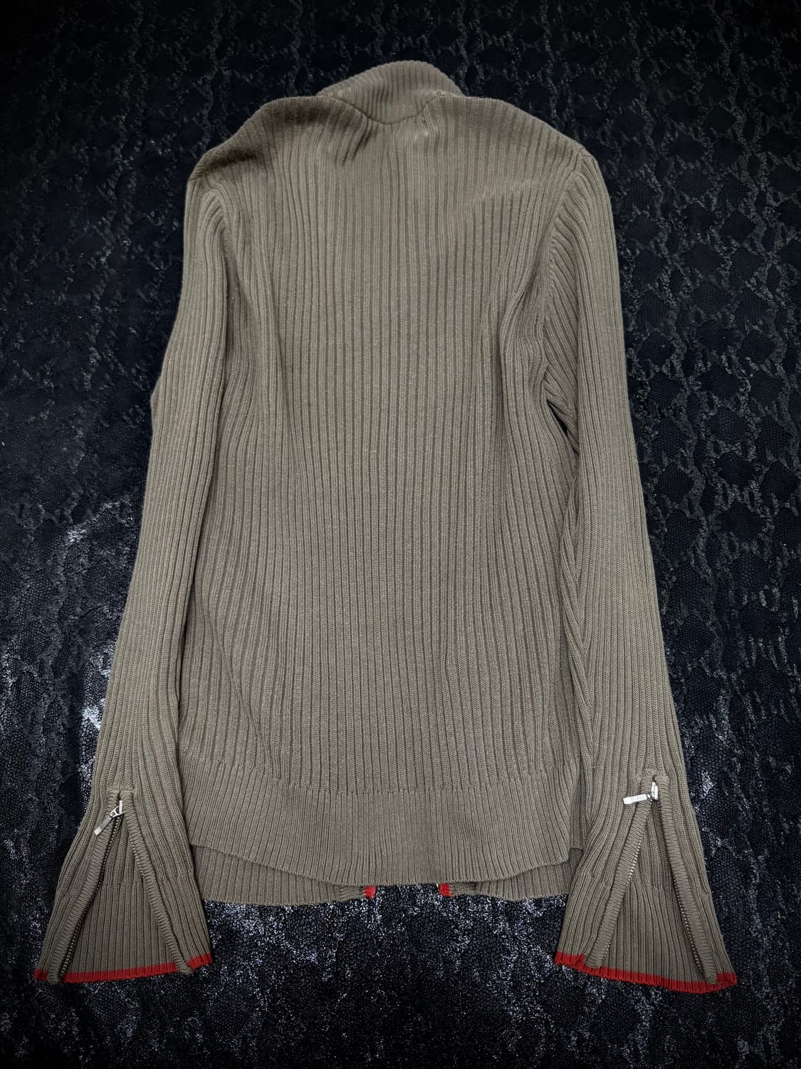 “Vintage”00’s Design 2-way Knit Zip Up 상품이미지5