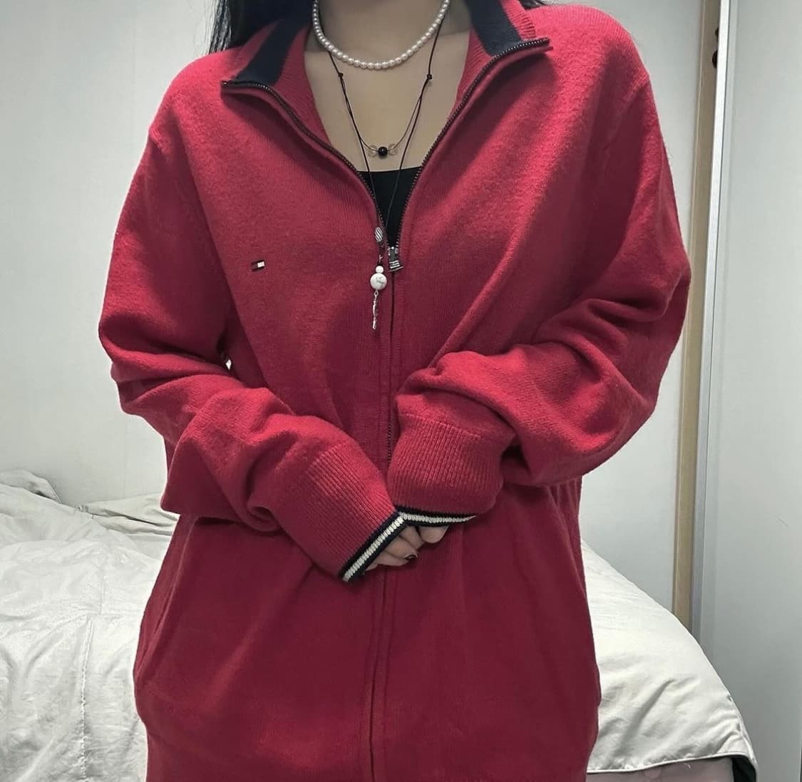 🌊TOMMY HILFIGER Knit Zip-Up 상품이미지4