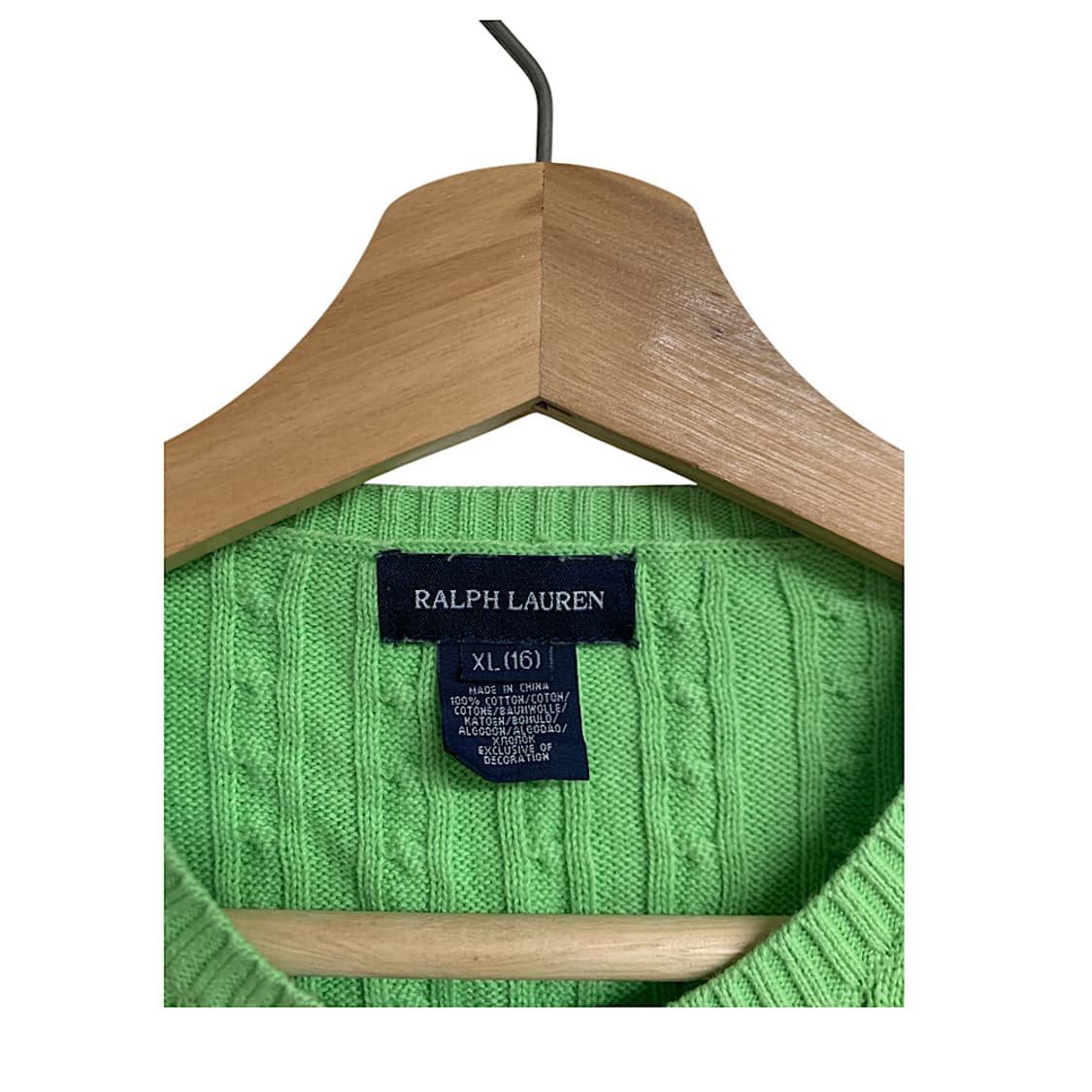 폴로 랄프로렌 그린 가디건 키즈 XL 상품이미지2