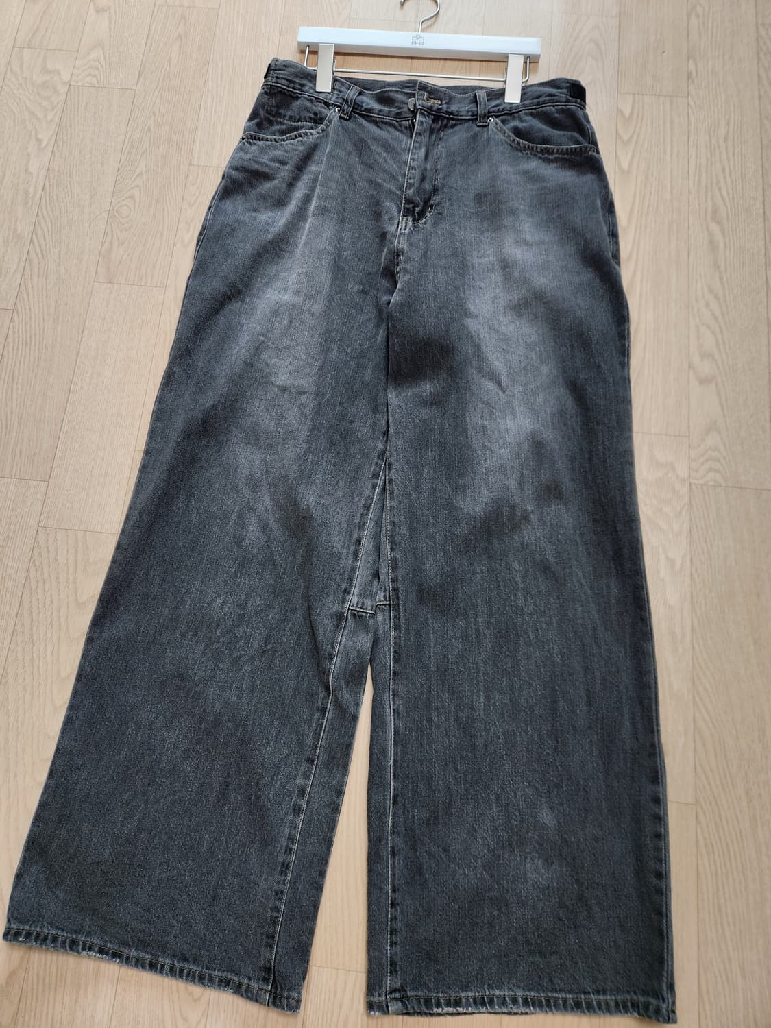 (4) 폴리테루 고시마 데님팬츠 워시드 블랙 상품이미지1