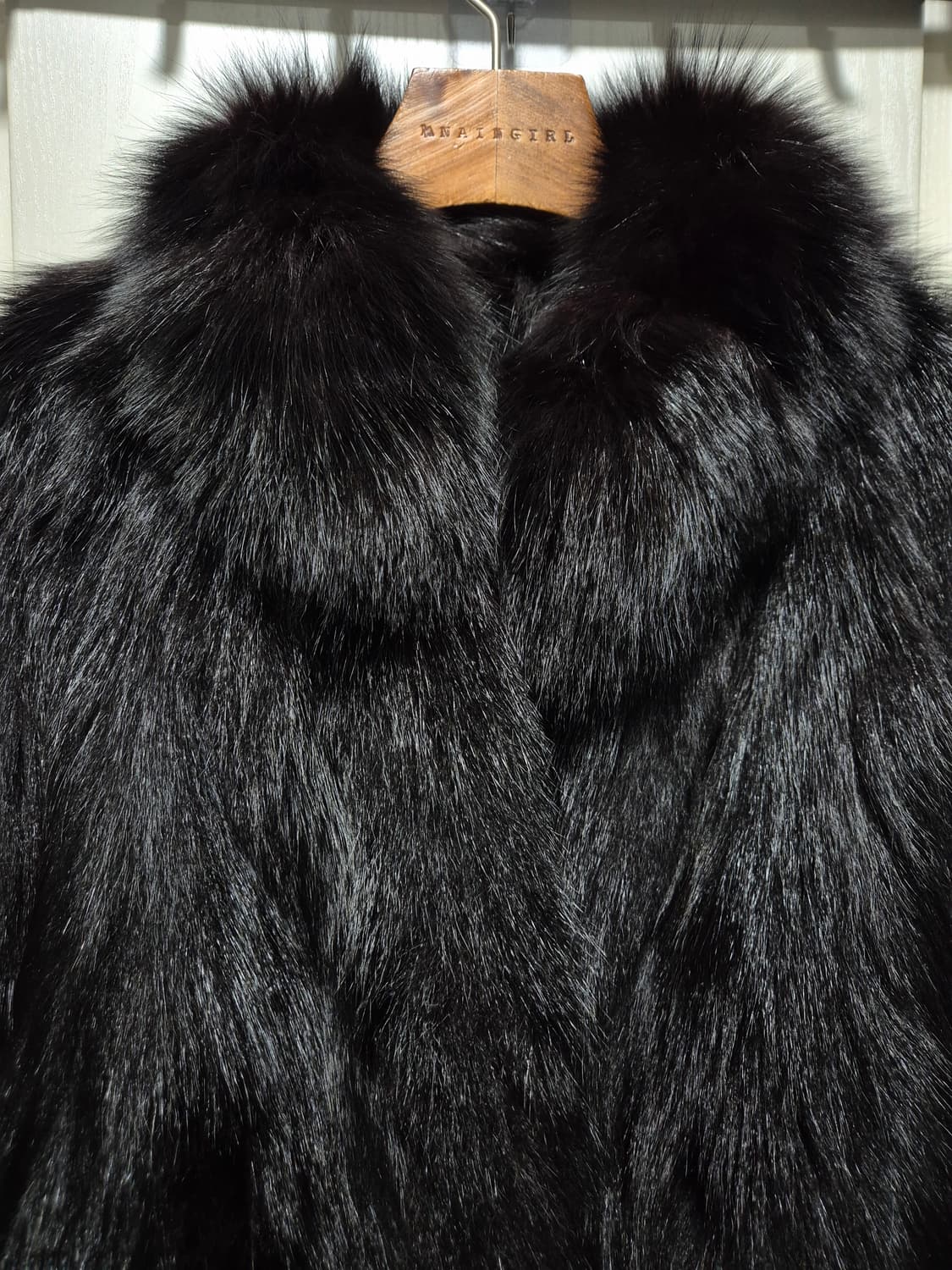 (세일)빈티지 블랙 폭스 퍼 코트 상품이미지2