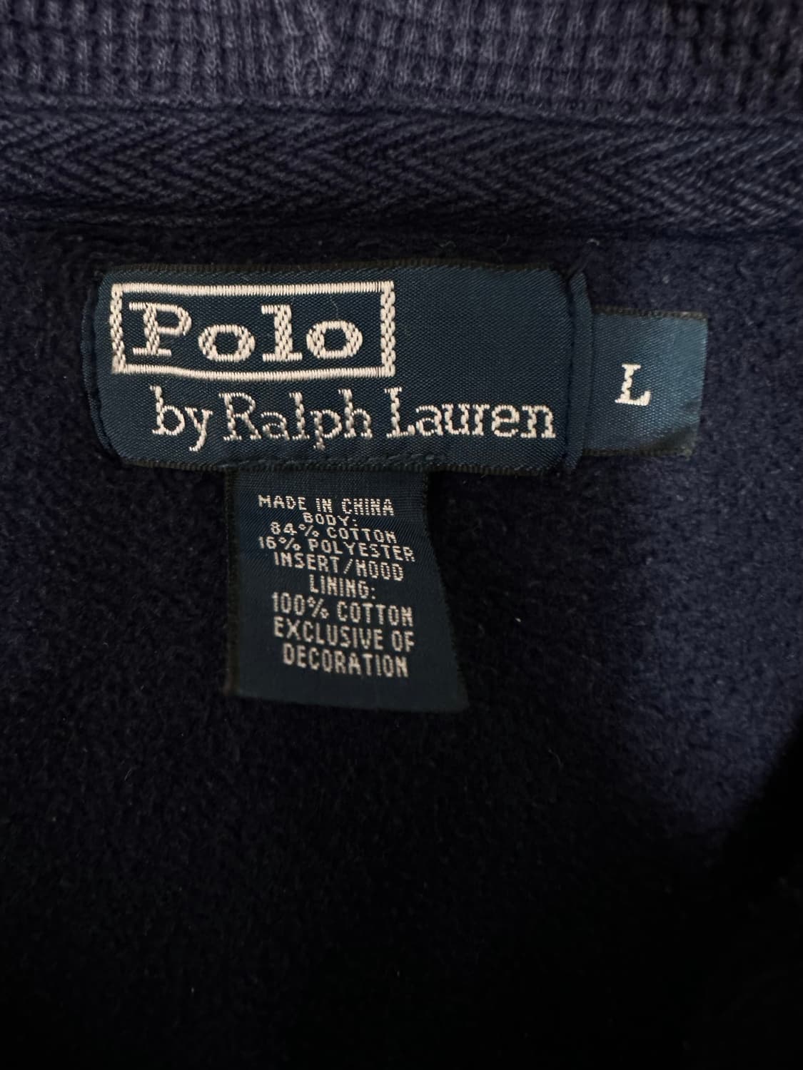 폴로 랄프로렌 써멀 네이비 후드집업 상품이미지5