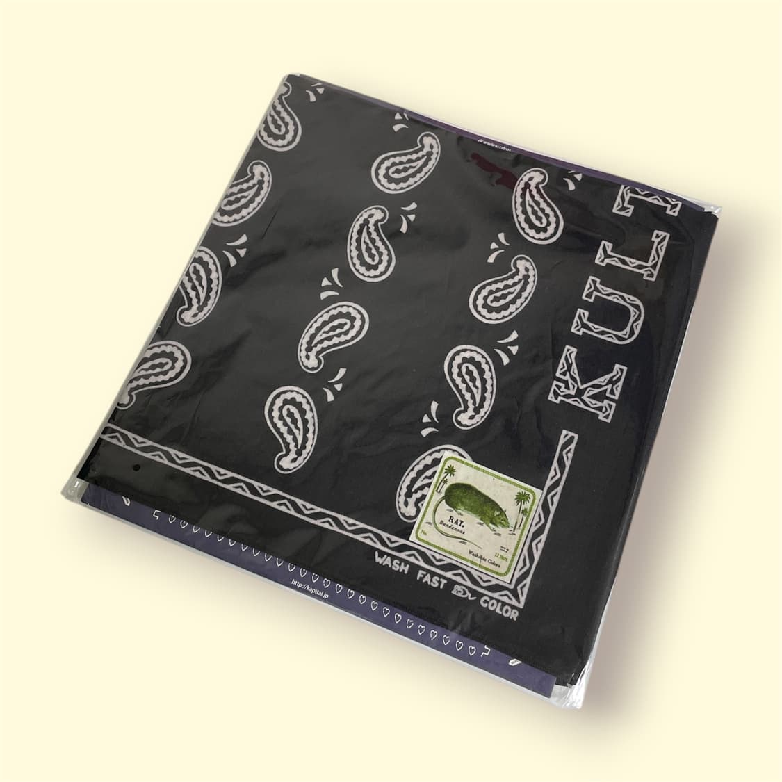 캐피탈 패스트칼라 셀비지 반다나 카운터 컬처 블랙 상품이미지1