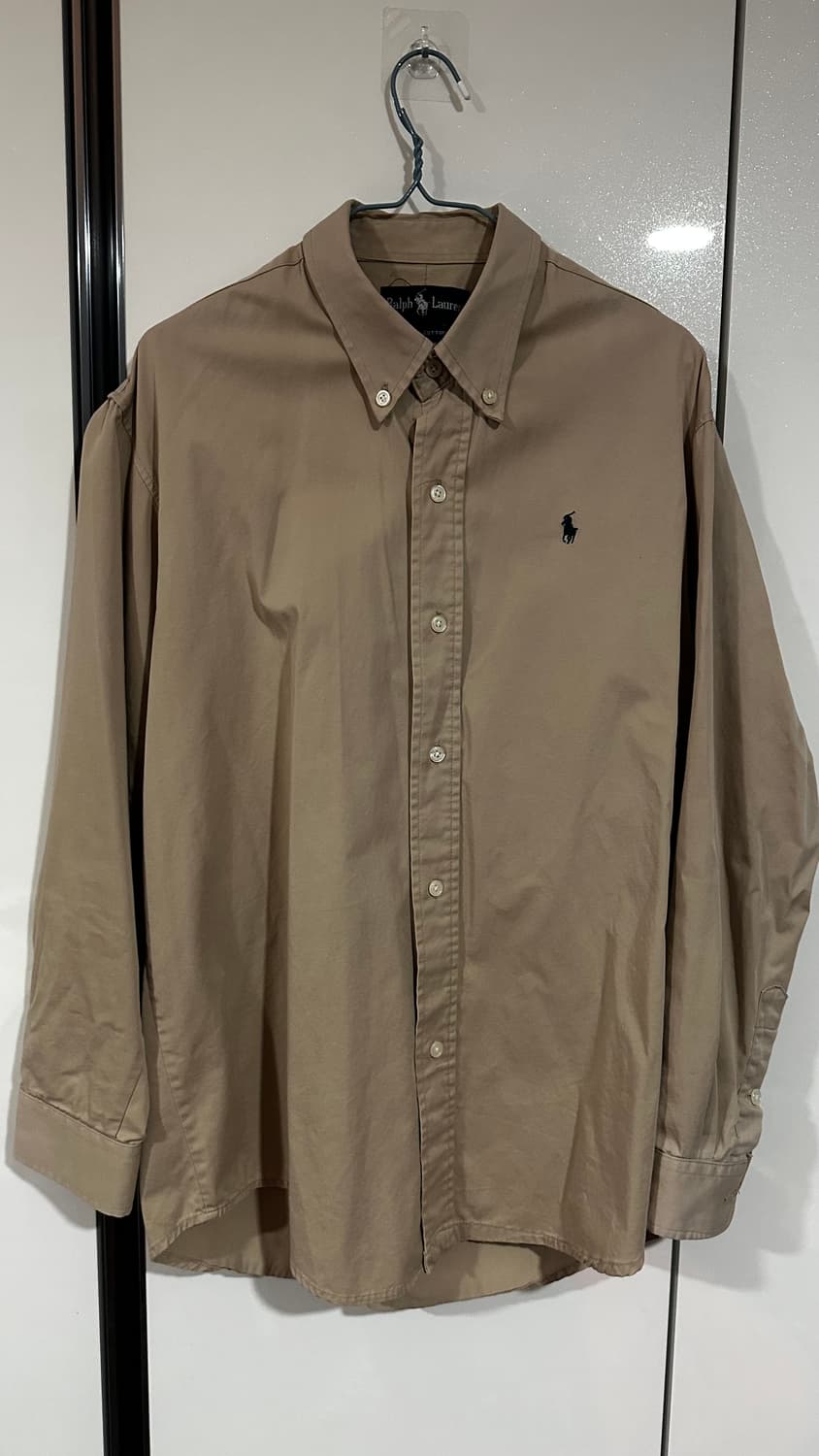 폴로 랄프로렌 코튼 베이지 셔츠 L 상품이미지1