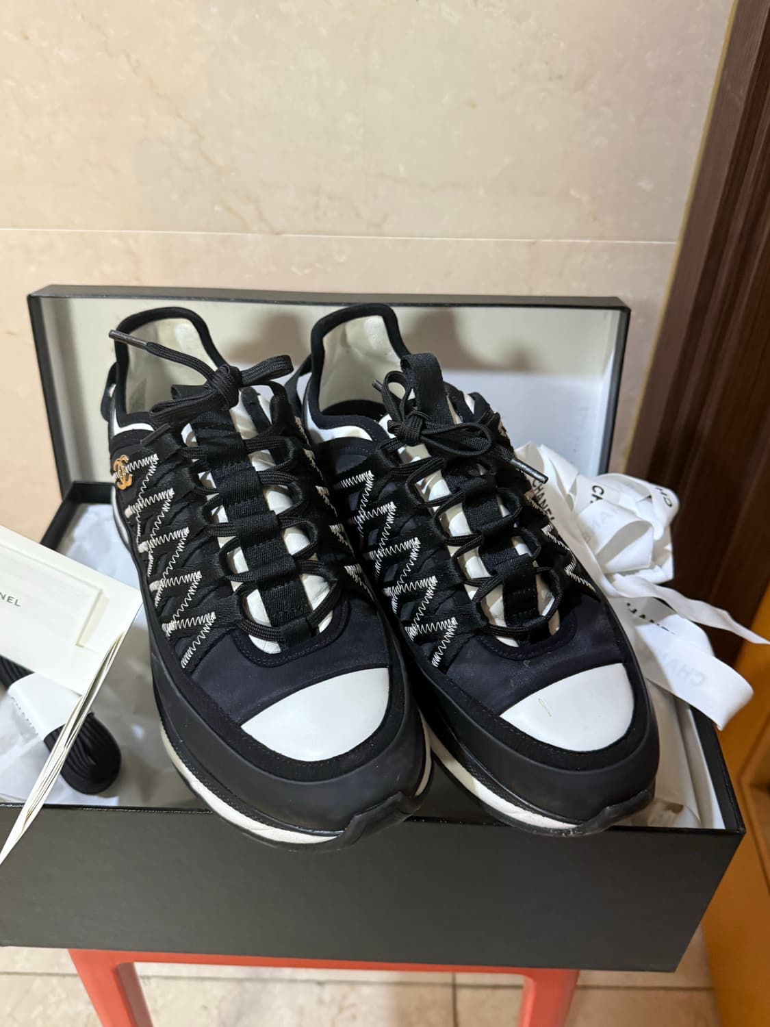 샤넬 믹스드 파이버 CC 스니커즈 상품이미지3