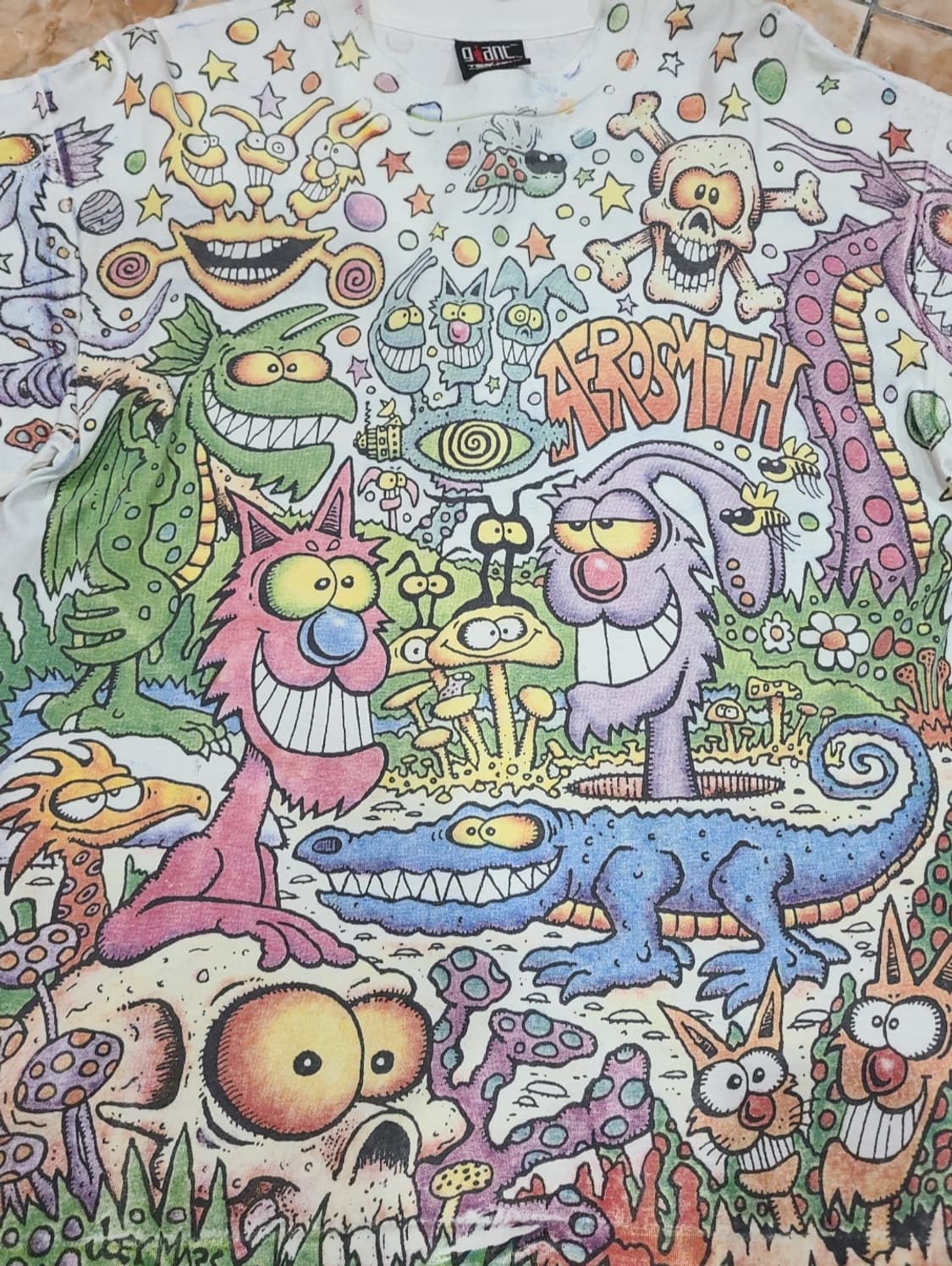 90년대 GIANT 조이마스 에어로스미스 빈티지티셔츠 상품이미지2