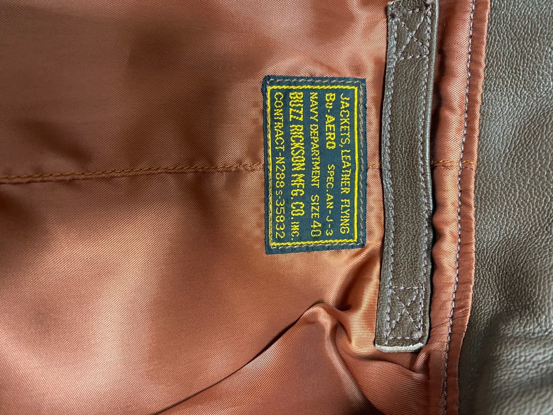 버즈릭슨 AN-J-3 가죽자켓 팝니다 상품이미지3