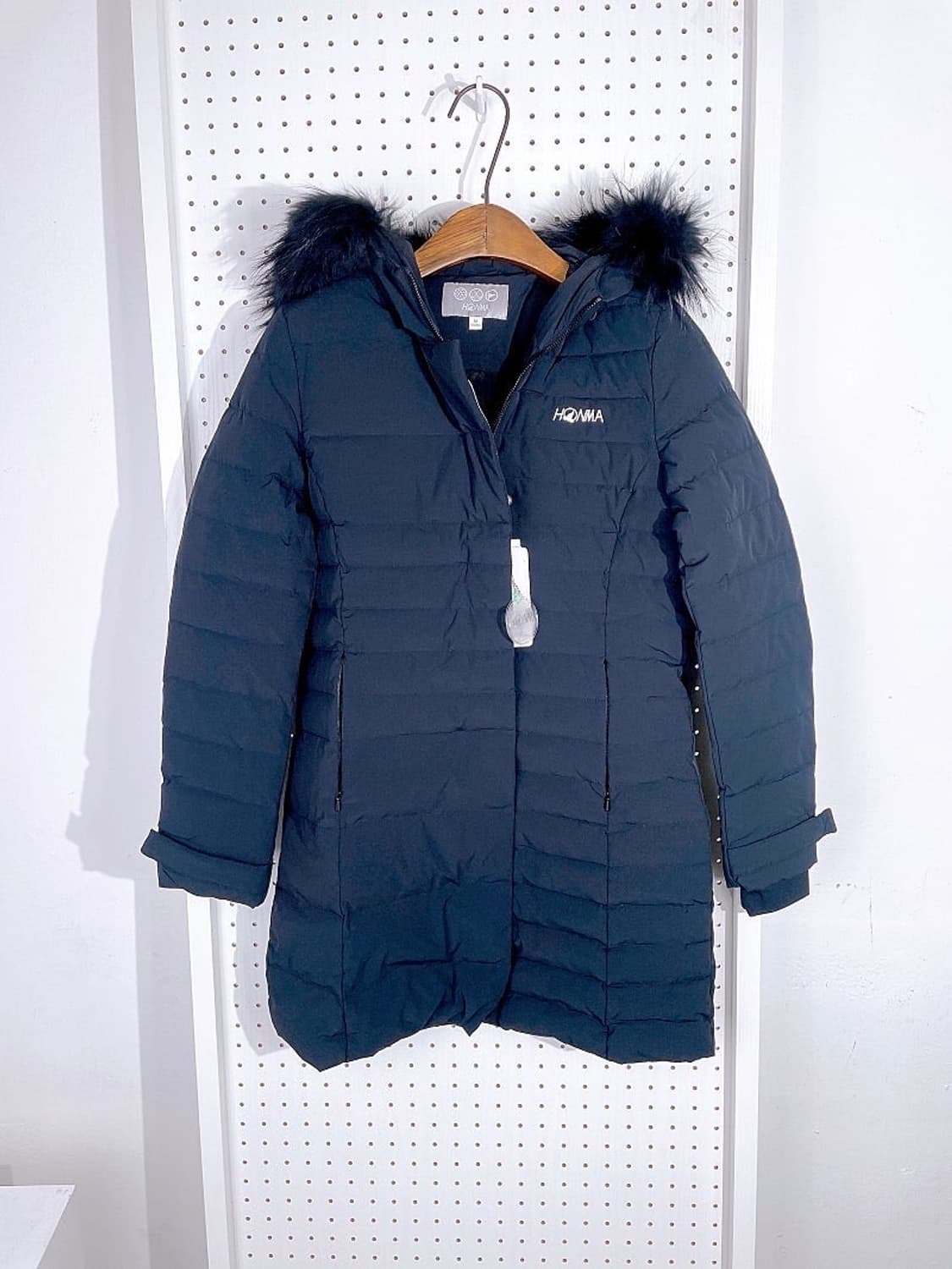 (정품/새상품) 혼마 여성 블랙 롱 다운 점퍼 상품이미지1