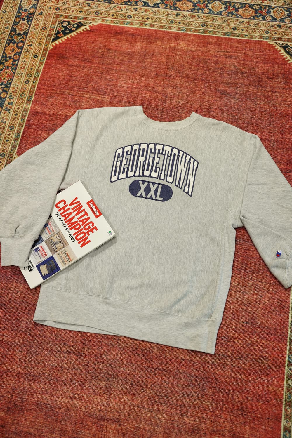90s 빈티지 챔피온 조지타운대학 리버스위브 스웻 판매 상품이미지2