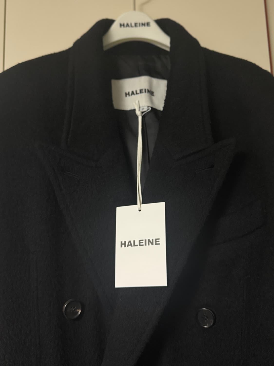 알렌느 더블 브레스티드 알파카 코트 블랙 2사이즈 상품이미지8