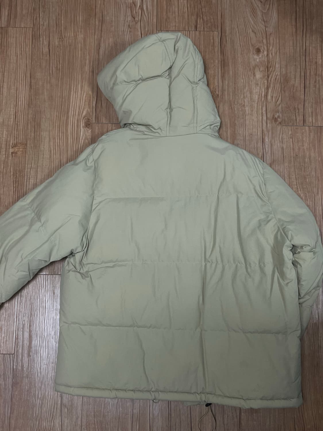 빈티지 아이보리색 후드패딩 상품이미지2